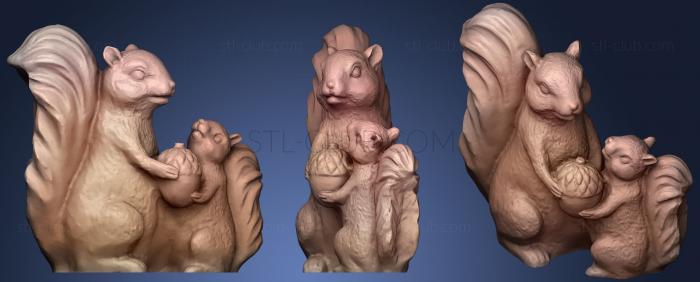 3D model Two Squirrels (STL)
